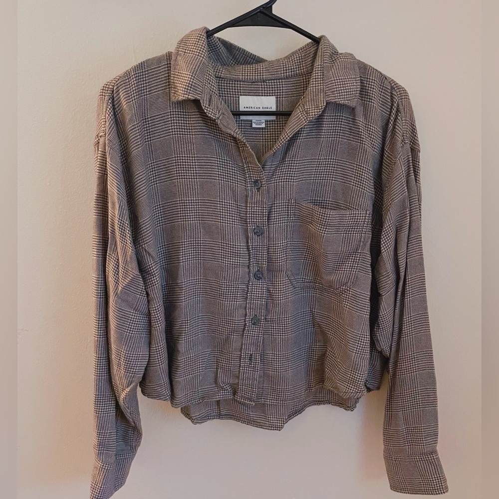 American Eagle Cropped Long Sleeve